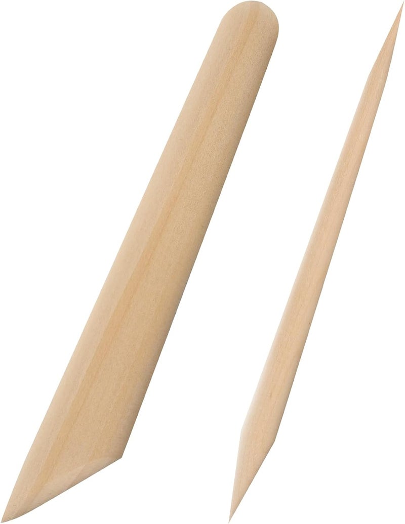 Calvana Wood Dual Point Turner & Crease Maker, Perfect for Crisp Folds and Corners, Precision Tools for Quilting and Sewing Seam Marking, Compatible with Prym Love Point Turner - Image 1